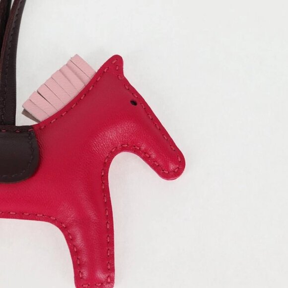 HERMES Rodeo Charm PM Charm Leather Pink Auth 133735 - Picture 5 of 12